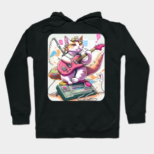 Funny Cat Playing Guitar - Love Cats Hoodie